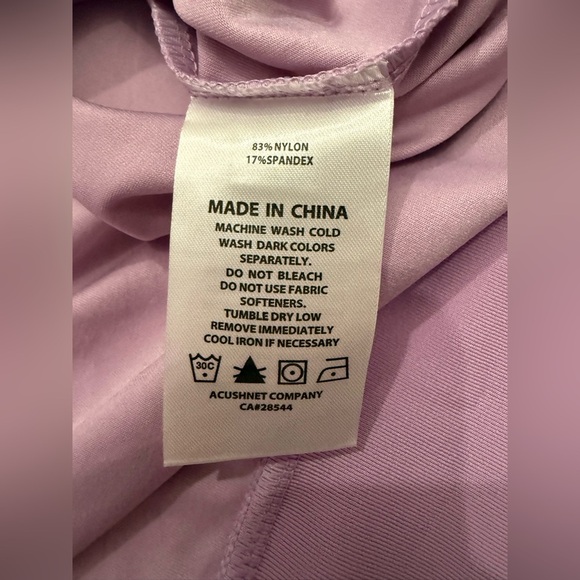 NWT FJ FootJoy Men’s Lavender Gathered Waist Half Zip Golf Vest - Size XL - Picture 7 of 7